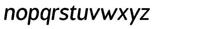 Chatwin Rounded Medium Semi Condensed Italic Font LOWERCASE