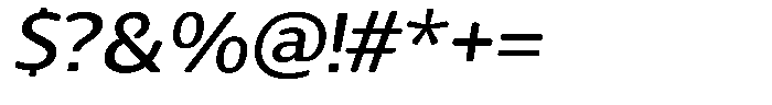 Chatwin Rounded Medium Semi Expanded Italic Font OTHER CHARS