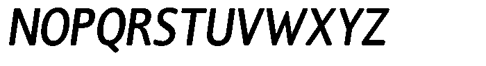 Chatwin Rounded Semi Bold Condensed Italic Font UPPERCASE