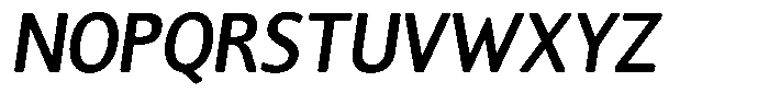 Chatwin Rounded Semi Bold Semi Condensed Italic Font UPPERCASE
