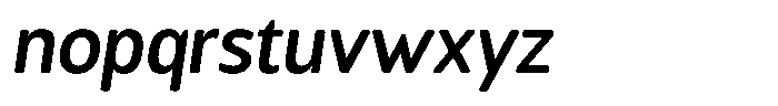 Chatwin Rounded Semi Bold Semi Condensed Italic Font LOWERCASE