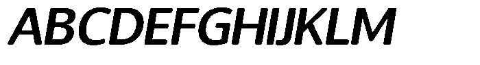 Chatwin Rounded Semi Bold Semi Expanded Italic Font UPPERCASE
