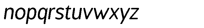 Chatwin Rounded Semi Condensed Italic Font LOWERCASE