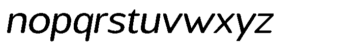 Chatwin Rounded Semi Expanded Italic Font LOWERCASE