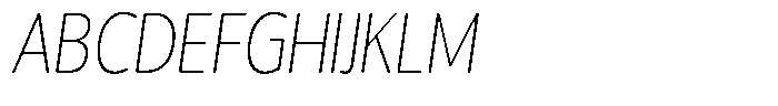 Chatwin Rounded Thin Condensed Italic Font UPPERCASE