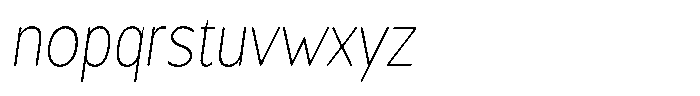 Chatwin Rounded Thin Condensed Italic Font LOWERCASE