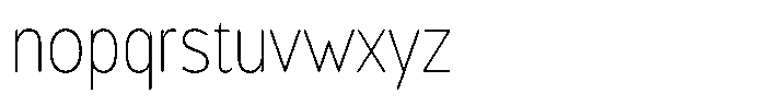 Chatwin Rounded Thin Condensed Font LOWERCASE
