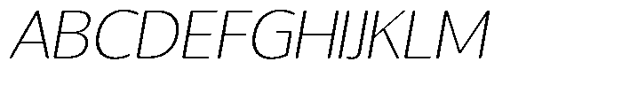 Chatwin Rounded Thin Expanded Italic Font UPPERCASE