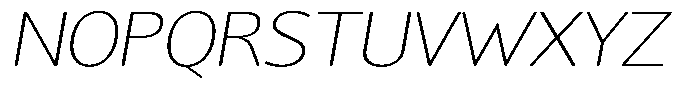 Chatwin Rounded Thin Expanded Italic Font UPPERCASE