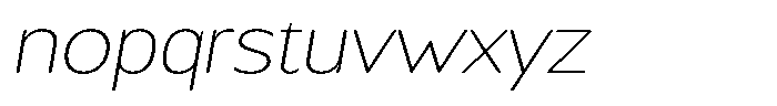 Chatwin Rounded Thin Expanded Italic Font LOWERCASE