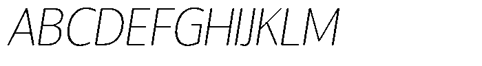 Chatwin Rounded Thin Italic Font UPPERCASE