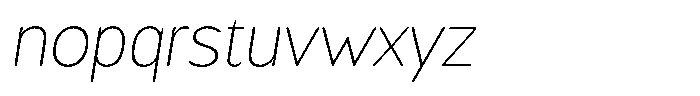 Chatwin Rounded Thin Italic Font LOWERCASE
