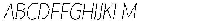 Chatwin Rounded Thin Semi Condensed Italic Font UPPERCASE