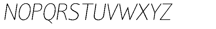 Chatwin Rounded Thin Semi Condensed Italic Font UPPERCASE