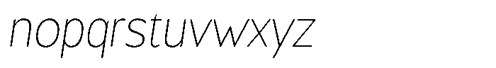 Chatwin Rounded Thin Semi Condensed Italic Font LOWERCASE