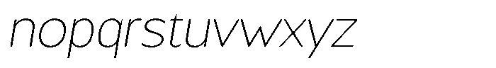 Chatwin Rounded Thin Semi Expanded Italic Font LOWERCASE