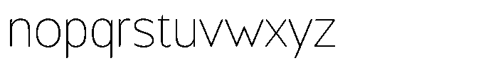Chatwin Rounded Thin Font LOWERCASE