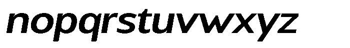 Chatwin Semi Bold Expanded Italic Font LOWERCASE