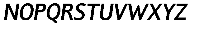 Chatwin Semi Bold Semi Condensed Italic Font UPPERCASE