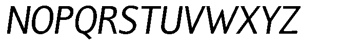 Chatwin Semi Condensed Italic Font UPPERCASE
