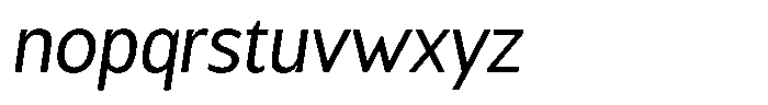 Chatwin Semi Condensed Italic Font LOWERCASE