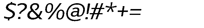 Chatwin Semi Expanded Italic Font OTHER CHARS