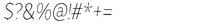 Chatwin Thin Condensed Italic Font OTHER CHARS