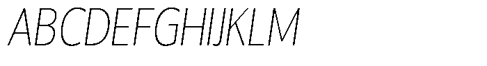 Chatwin Thin Condensed Italic Font UPPERCASE