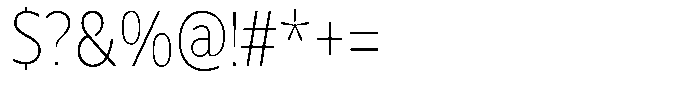 Chatwin Thin Condensed Font OTHER CHARS