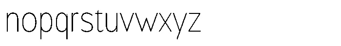 Chatwin Thin Condensed Font LOWERCASE