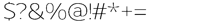 Chatwin Thin Expanded Font OTHER CHARS