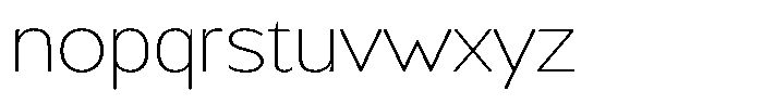 Chatwin Thin Expanded Font LOWERCASE