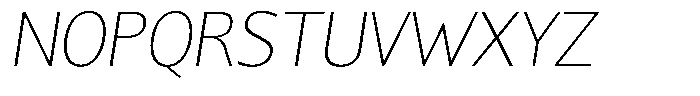 Chatwin Thin Italic Font UPPERCASE