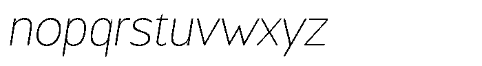 Chatwin Thin Italic Font LOWERCASE