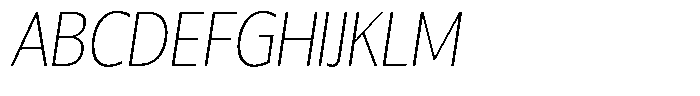 Chatwin Thin Semi Condensed Italic Font UPPERCASE