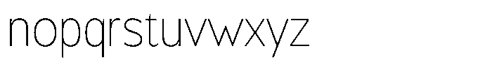 Chatwin Thin Semi Condensed Font LOWERCASE