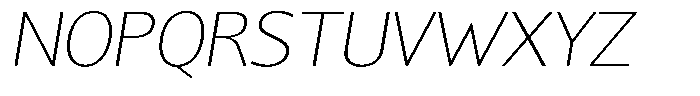 Chatwin Thin Semi Expanded Italic Font UPPERCASE