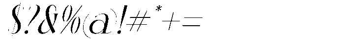 Chazero Italic Font OTHER CHARS