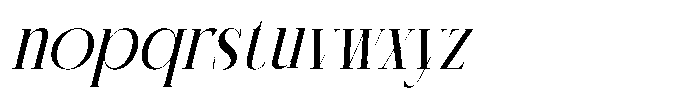 Chazero Italic Font LOWERCASE
