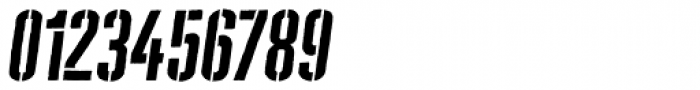 Cheddar Gothic Stencil Italic Font OTHER CHARS