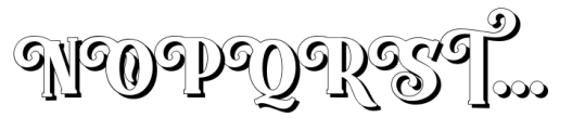 Chellora  Shadow Regular Font UPPERCASE