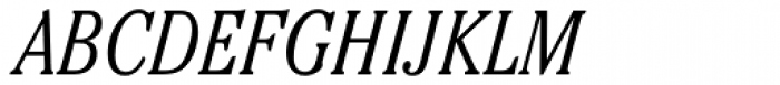 Cheltenham Cond Light Italic Font UPPERCASE