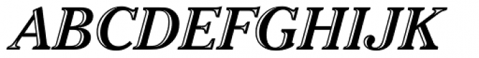 Cheltenham Handtooled Italic OS Font UPPERCASE