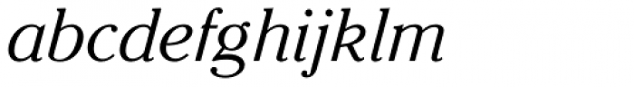 Cheltenham Light Italic Font LOWERCASE