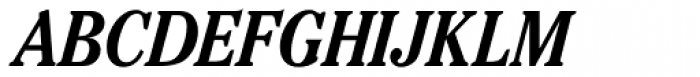 Cheltenham Pro Condensed Bold Italic Font UPPERCASE