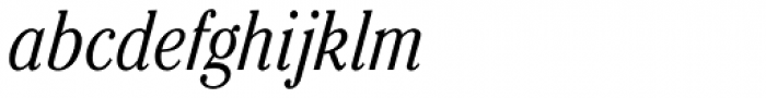 Cheltenham Pro Condensed Light Italic Font LOWERCASE