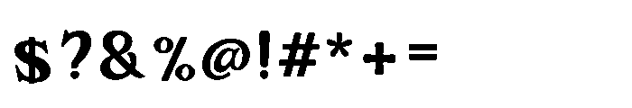 Chemins Bold Font OTHER CHARS