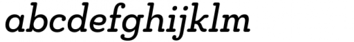 Chennai Slab Condensed Medium Oblique Font LOWERCASE