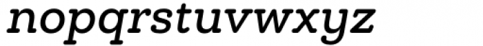 Chennai Slab Condensed Medium Oblique Font LOWERCASE