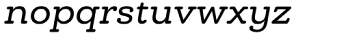 Chennai Slab Extended Regular Oblique Font LOWERCASE